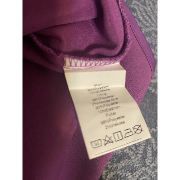 Sleeveless Purple One Shoulder Dress small Gown - Picture 3 of 9